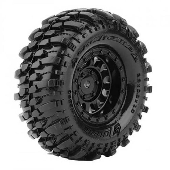 Louise RC LOUL-T3366VB 1.0 in. Black Rim 7 mm Hex 1-24 Super Soft 1-18 Scale CR-Champ Tire