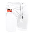thumbnail image 1 of Short Con Licra Deportiva 2 En 1 Hombre Correr Eo Safe Imports, Blanco L(31-33), 1 of 5