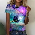 thumbnail image 2 of Black Summer Tops for Women Crop Womens T Shirts Graphic Tees Boho Basic Fitted Tees, 2 of 5