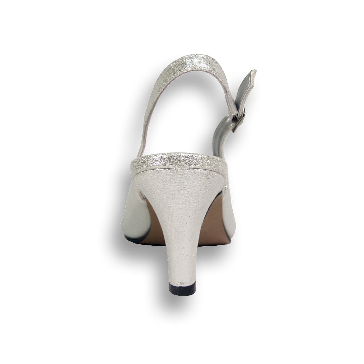 FLORAL Corina Women's Wide Width Two Tone Metallic Snake Front Dress Slingback SILVER 9