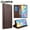 Brown, variant on GSA Luxury Magnetic Flip Detachable Wallet Case For iPhone 12 Mini (5.4") - Brown
