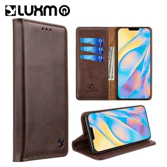 GSA Luxury Magnetic Flip Detachable Wallet Case For iPhone 12 Mini (5.4") - Brown