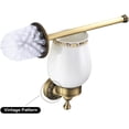 thumbnail image 5 of Escobilla de baño de latón de alta calidad con acabado en latón antiguo con delicados diseños en la base y la barra Escobilla de baño de color bronce Decoración y accesorios para baño JFHHH pequeña, 5 of 5