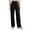 Black, variant on AherBiu Womens Pants Elastic Waist Drawstring Straight Leg Loose Fitted Pants with Multi Pockets Outdoor Workout Sweatpants
