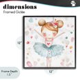 thumbnail image 4 of Stupell Industries Eclectic Cute Ballerina with Hearts Black Framed Giclee Art, 12 x 12, by Creative Studio, 4 of 8