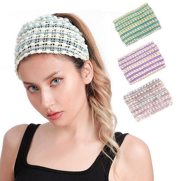 Wide Headbands Stretchy Head Bands Face Wash Hair Band Headwraps Hair Accessories for Women and Girls Pack of 3