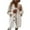 White, variant on IROINNID Women's Trench Coat Notch Lapel Solid Color Long Sleeve Comfy Hoodless Casual Outerwear, Army Green
