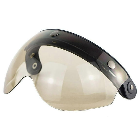 Windproof 3-Snap Visor Lens Shield for Motorcycle Helmets Flip Up Down Open Face