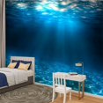thumbnail image 2 of Peel and Stick Wallpaper Waterproof Blue deep water abstract natural Wall Mural Decor Self Adhesive and Removable 100in x 144in, 2 of 8