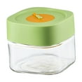 thumbnail image 1 of Frasco hermético para alimentos, frasco de vidrio con tapa, recipiente apilable para almacenar té. verde 500ml, 1 of 9