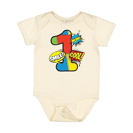 

Inktastic 1st Birthday Superhero Gift Baby Boy or Baby Girl Bodysuit
