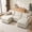 Beige, variant on DoMaDing 95" Modular Sectional Sofa for Living Room, U Shaped Couch with Movable Ottomans, Cloud Couch with Comfortable Cushion, Easy Assembly, Sturdy Frame, Dark Gray