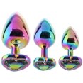 thumbnail image 1 of Rear Assets Heart Gem Metal Plug Kit in Rainbow, 1 of 4