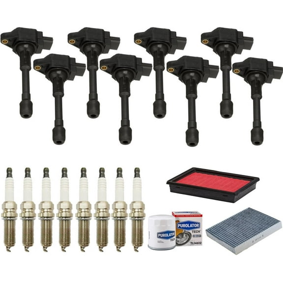 Ignition Coils Spark Plugs Tune Up Kit For Infiniti M56 5.6L 2011-2013