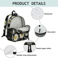 thumbnail image 4 of Cute Small Backpack with Yellow Flower and Daisy Print Patterns, Lightweight School Bag for Daily Use, 4 of 6