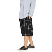 Shaka Wear Men's Relaxed Fit Plaid Cargo Shorts S~5XL