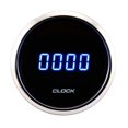 thumbnail image 1 of MOTOR METER RACING MGS Series 52mm 2-1/16"" Digital Clock Gauge 0~24 Hour Format Black Dial Blue LED Display 12/24 Volt Waterproof, 1 of 1
