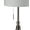 Brushed Nickel#5, variant on 26"H Brown Square Wooden Table Lamp - Cherry Metal Table Lamp with White Rectangular Fabric Shade, Base & Pull Switch for Living Room, Bedroom