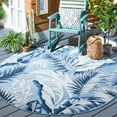 thumbnail image 2 of SAFAVIEH Cabana Rosario Indoor/Outdoor Area Rug, Aqua/Navy, 7' x 7' Round, 2 of 12