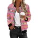thumbnail image 2 of Chaquetas y abrigos casuales sin capucha de manga larga para mujer Sudadera holgada de manga larga con cremallera Chaqueta informal de béisbol de punto grueso Chaqueta de poliéster para mujer, 2 of 5