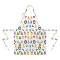 thumbnail image 2 of Multicolor Christmas Apron-Garden Aprons for Women with Pockets-Cotton Linen Waterproof Kitchen Cooking Gardening Aprons Adjustable for Kitchen,Cooking,BBQ and Salon 32"x27", 2 of 7
