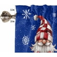 thumbnail image 5 of Christmas Gnomes Kitchen Curtains and Valances Set, Rod Pocket Curtains Tier Farmhouse Window Curtains 36 Inch Length, Red Poinsettia Xmas Snowflake Blue 3 Piece Kitchen Curtains Set, 5 of 6