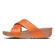 FitFlop Women's Lulu Padded Flip-Flop Supercomfortable Sandal Amber Ash