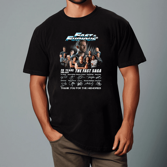 Fast And Furious 23 Years Fast X Dom Vin Diesel Paul Fan Unisex T-shirt, for men & women, up to size 5XL