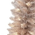 thumbnail image 2 of 4.5 ft Pre-Lit Rose Gold Tinsel Artificial Tree, 2 of 7