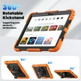 thumbnail image 4 of ELEHOLD Case for Lenovo Tab M11 11inch TB330FU TB330XU,Heavy Duty 3-Layer Protection Case Built-in Screen Protector 360° Rotating Kickstand Handstrap Shoulder Strap Shockproof Cover,Orange, 4 of 8