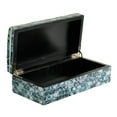 thumbnail image 5 of DecMode Blue Mother of Pearl Shell Handmade Decorative Box with Hinged Lid, Set of 2 11", 10"W, 5 of 11