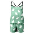 thumbnail image 4 of GHSOHS Sleepwear Pajamas for Women Set Cozy Pajamas for Women Sexy Printed Camisole and Shorts Home Sleeveless Top Pajamas Casual Sleepwear Pj Sets Outfits Lounge Sets Short Sleeve Top and Shorts, 4 of 4