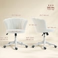 thumbnail image 3 of HOMCOM Office Chair, Swivel Desk Chair with Adjustable Height, Backrest, 3 of 10