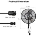 thumbnail image 2 of Achazel 20" Outdoor Wall Mount Misting Fan, 3-Speed Waterproof Industrial Fan, Oscillating High Velocity Patio Cooling Fan for Outside,, 2 of 8