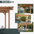 thumbnail image 3 of LZBEITEM 12'x14' Outdoor Pergola, Wooden Pergola Gazebo for Outdoor Porch Garden Backyard Patio, 3 of 9