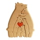 thumbnail image 2 of 5uds. Rompecabezas de madera de la familia osos oso decorativo escultura de arte de madera (E), 2 of 2