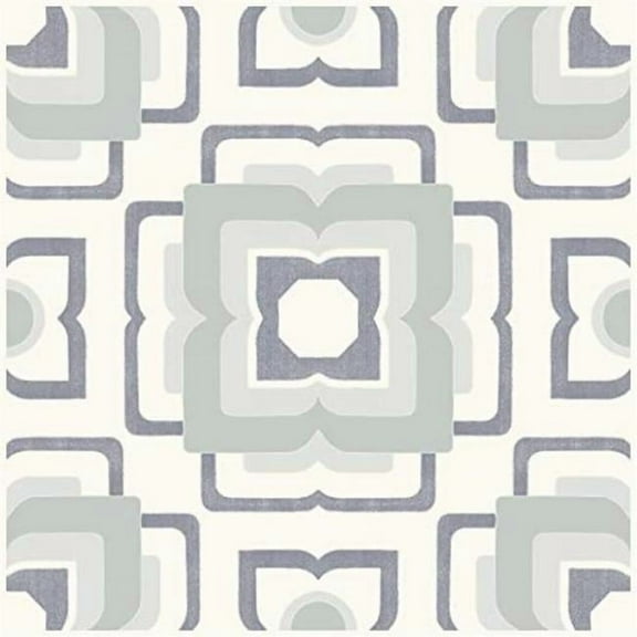 12 x 12 in. Posey Teal Peel & Stick Floor Tiles