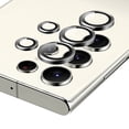 thumbnail image 4 of Htwon for Samsung Galaxy S23 Ultra Camera Lens Protector Metal Ring Tempered Glass Film, Silver, 4 of 14