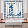 thumbnail image 2 of Ambesonne Letter L Kitchen Curtains, Capital L Traditional, 55"x39", Blue Yellow Orange, 2 of 3