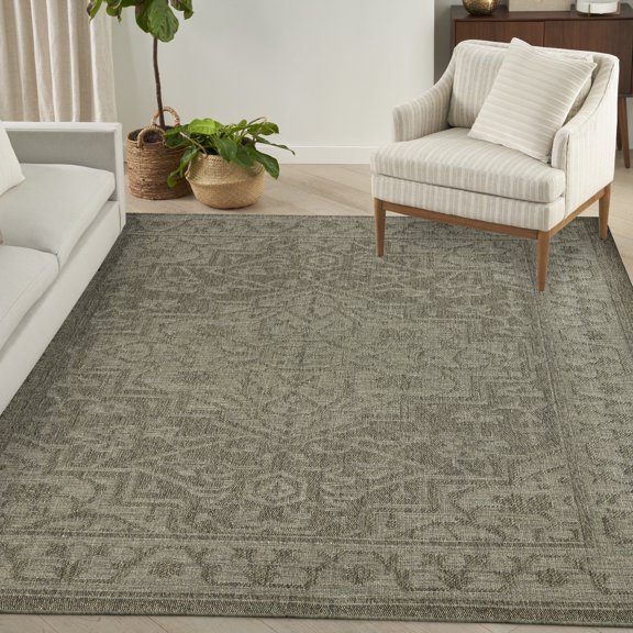 Nourison Tulum 10' x 14' Olive Outdoor Rug