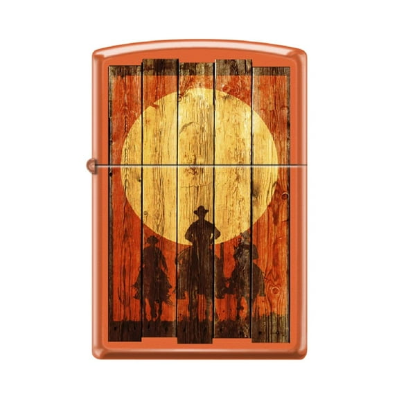 Zippo Lighter-Cowboy Hat and Rope Westerns Windproof Lighter (Cowboys on Horses #Z6020)