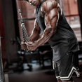 thumbnail image 2 of Summer Men's Sports Basketball Shorts for Muscle Fitness Running Training Jogging Capris Breathable Quick Drying Zipper Pants, 2 of 5