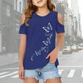 thumbnail image 2 of KAOOCXU Boy Girl Lovely T-Shirts Butterfly Printed Off The Shoulder Short Sleeve O-Neck Stylish Tshirts Casual Tops For Toddler To Teenager Kids Durable Playsuit Sunsuit Clothes, 2 of 6