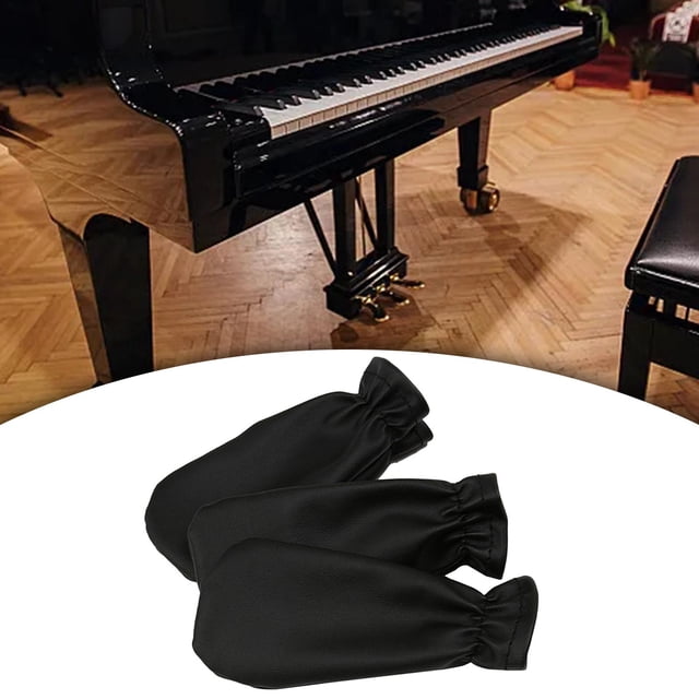 3x cubierta antipolvo para Pedal de Piano, protección resistente al desgaste para Piano, cuero PU, antideslizante, impermeable, con banda elástica Hugo Fundas para pies de piano