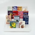 thumbnail image 2 of FixtureDisplays® 4-Tier 18.4 x 16.6 x 14.5" Wire Display Rack Literature Brochure Magazine Stand Book Tabletop Rack, 2.5" Deep Open Shelves Book Rack Signing 119361-WHITE, 2 of 12