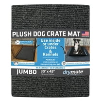 Drymate Premium Dog Crate Mat Liner, Absorbent, Waterproof, Non-Slip, Washable Puppy Pee Pad For Kennel Training - Use Under Pet Cage to Protect Floors, Cut To Fit Design (Charcoal)(30”x45”)