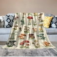 thumbnail image 2 of Mushroom Blanket Mushroom Gifts for Girls Women Mushroom Throw Blanket for Kids Adults Soft Warm Cozy Fleece Blanket for Couch Sofa \u200bBed 50"x60", 2 of 6