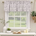 thumbnail image 2 of Farmhouse Flower Curtain Valances for Windows, Kitchen Valance Window Treatments Panel 2 Pack, Botanical Vintage Purple Leaf Plant Rod Pocket Short Curtains for Bathroom Bedroom 42 x 12 Inch, 2 of 8