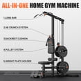 thumbnail image 3 of MITONOS 3 in 1 LAT Pulldown Machine,LAT Row Cable Machine with AB Crunch and Cable Row Attachments for Home Gym,High or Low Pulley Stations (Black), 3 of 8