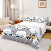 Castle Fairy Boys Girls Kawaii Truck Queen Sheet Sets,Car Theme Bed Set